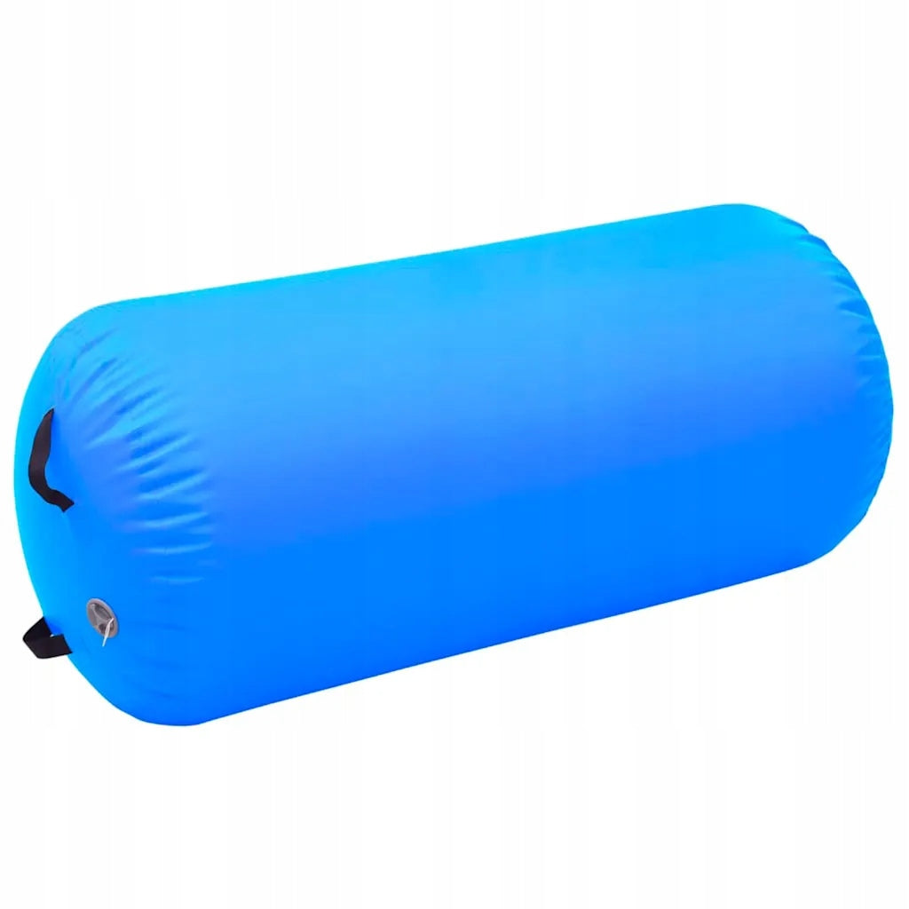 PVC Inflatable Exercise Roller, Blue, 120x90 cm, With Foot Pump Packaging status original