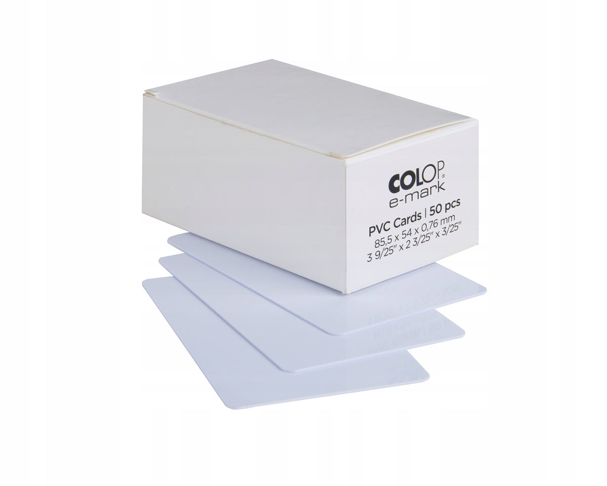 PVC Plastic Cards for Double Sided Printing 85,5mm x 54mm (50pcs) Packaging status original