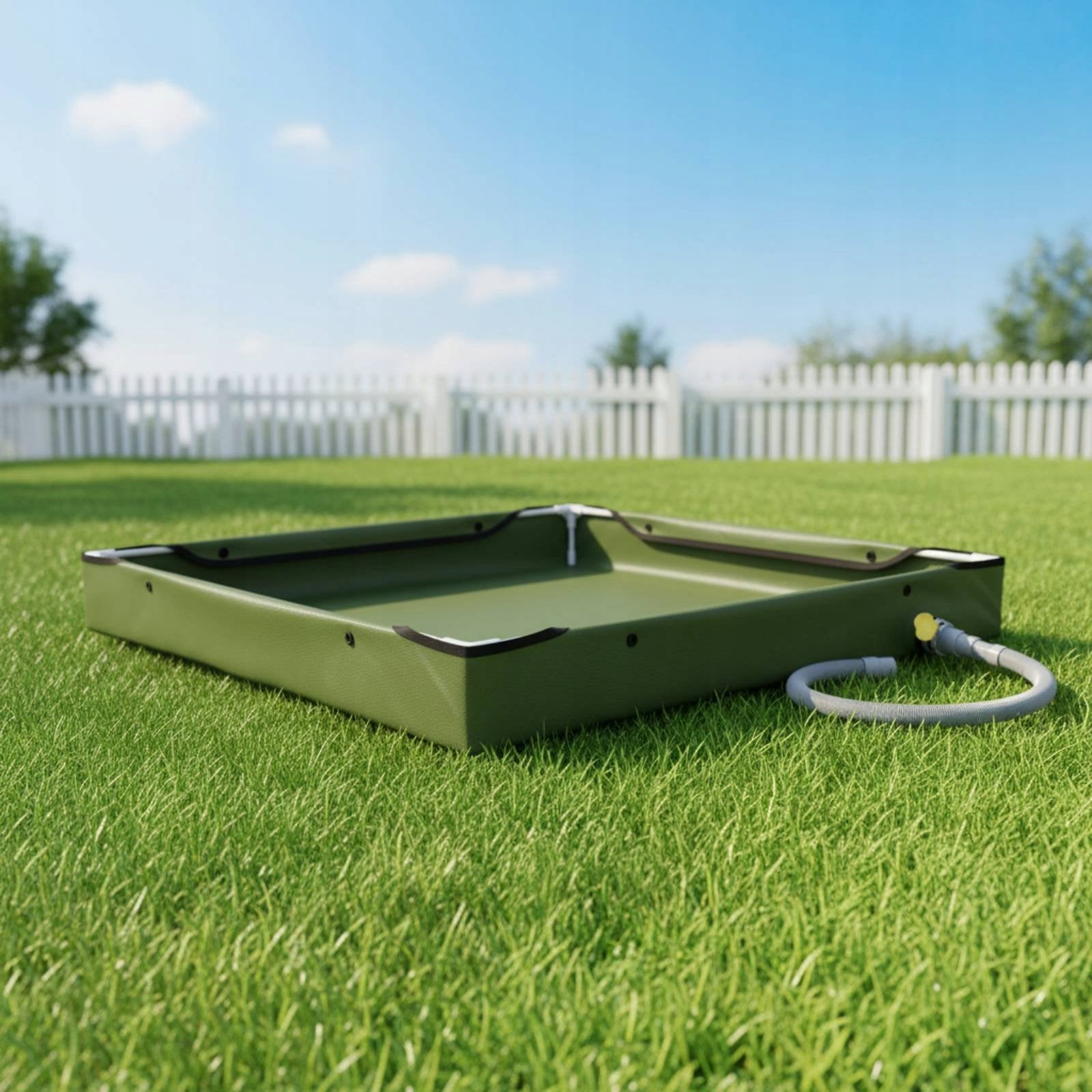 PVC Sand Basin Oxford Cloth Foldable Sand Tray Waterproof for Beach, Garden Packaging status original