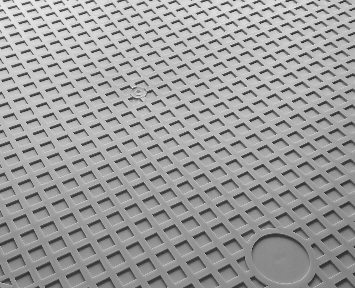 PVC flooring for garages, warehouses, halls, gyms ECO - T LOCK - DIAMOND - Color blue