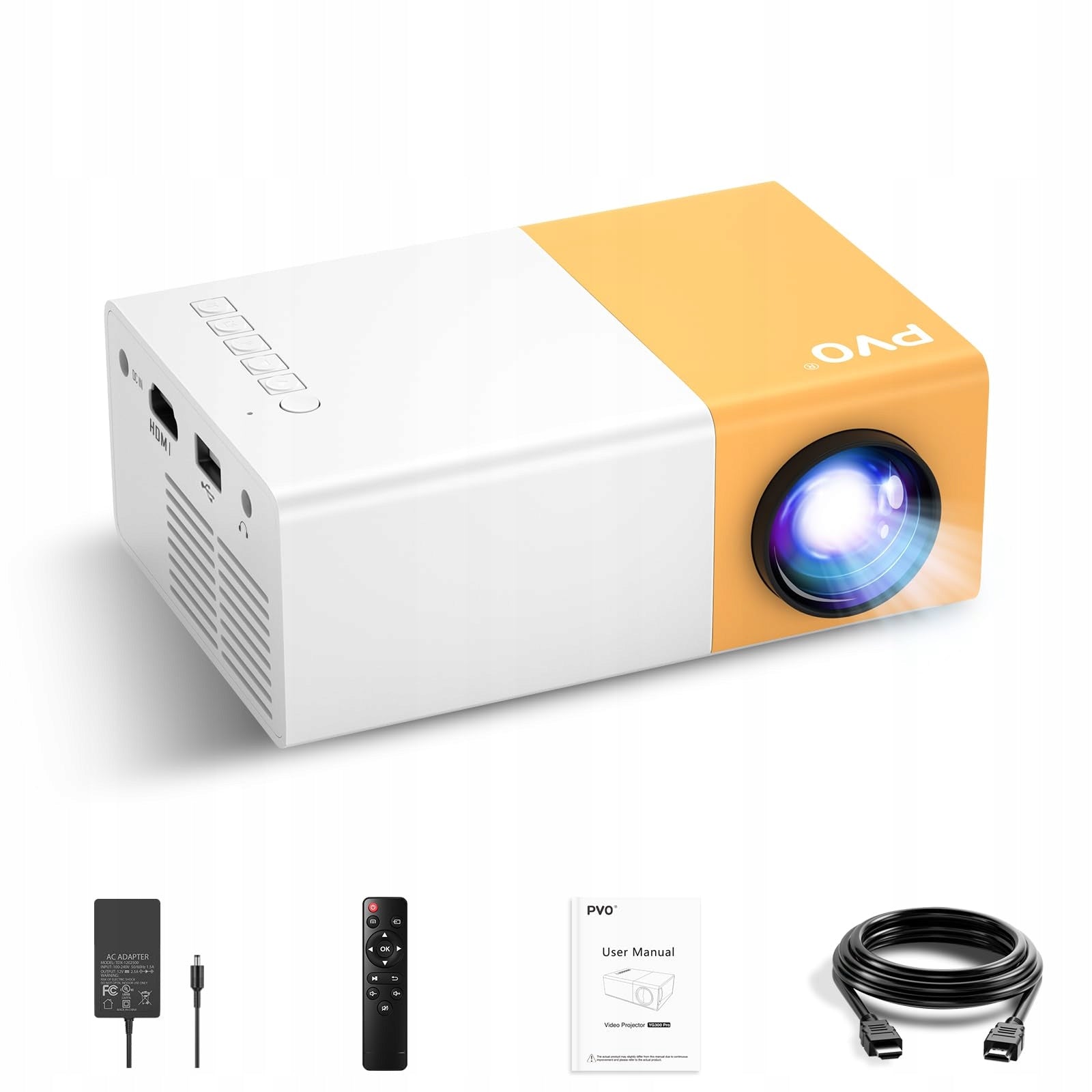 PVO Mini LED Projector For Kids Gift Cinema Home Outdoor Projector