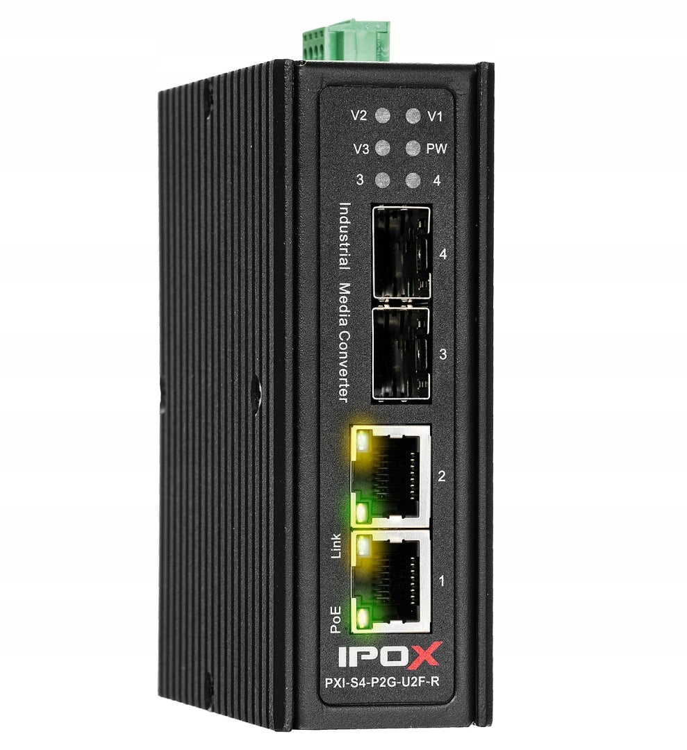 PXI-S4-P2G-U2F-R - industrial gigabit PoE switch 2-port + 2 SFP