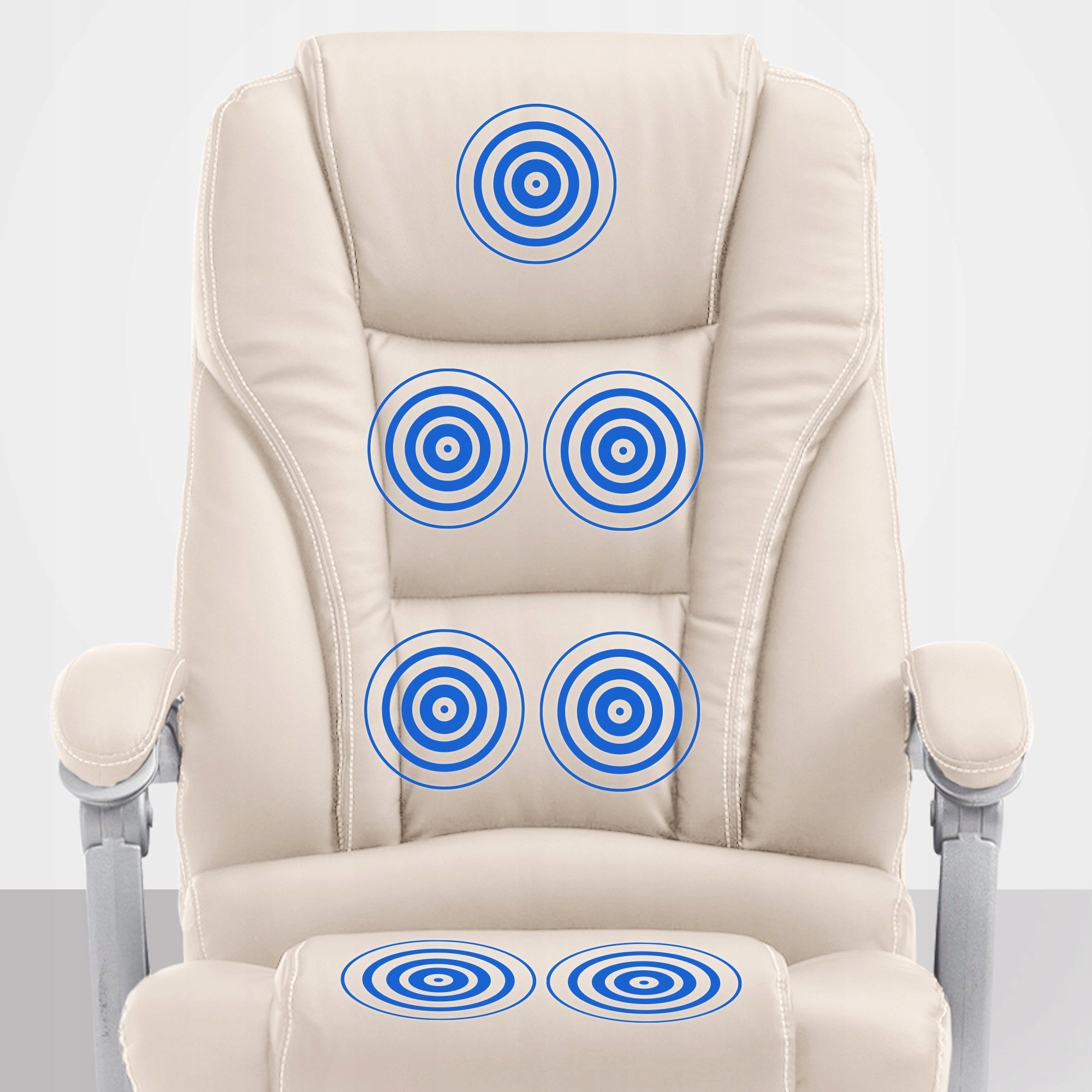 Pacific office chair with V2 massage function, cream Brand BHM Germany