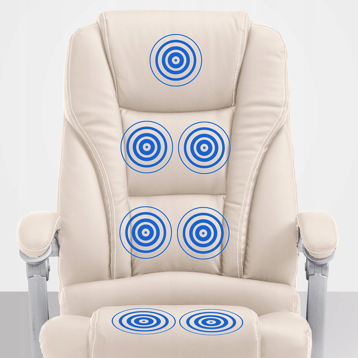 Pacific office chair with V2 massage function, cream Brand BHM Germany