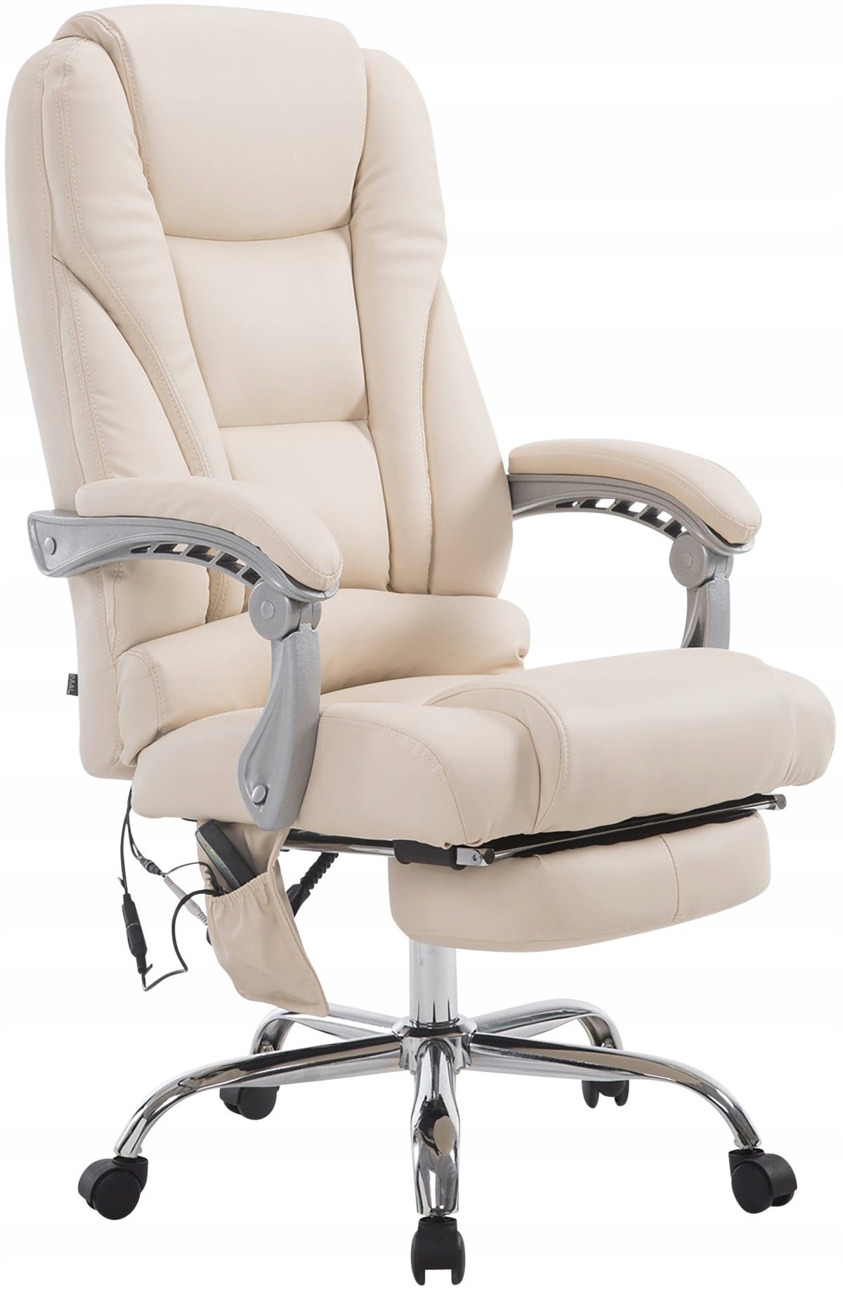 Pacific office chair with V2 massage function, cream