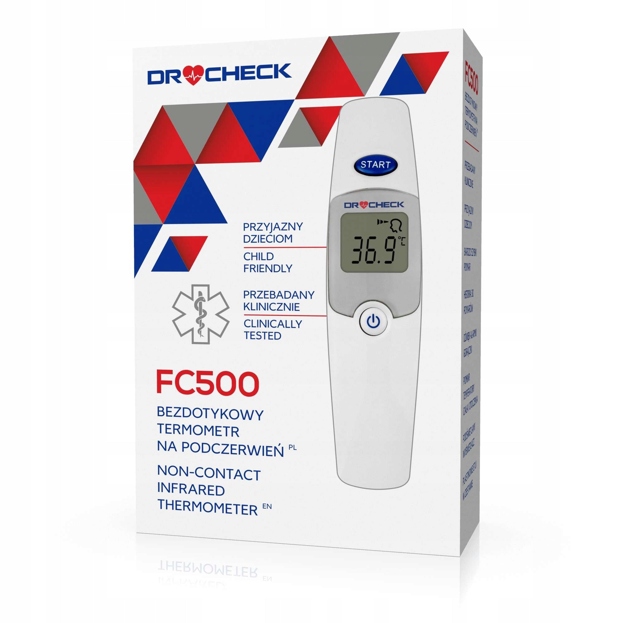 Pack of 2 | Dr Check FC500 Non-Contact Thermometer
