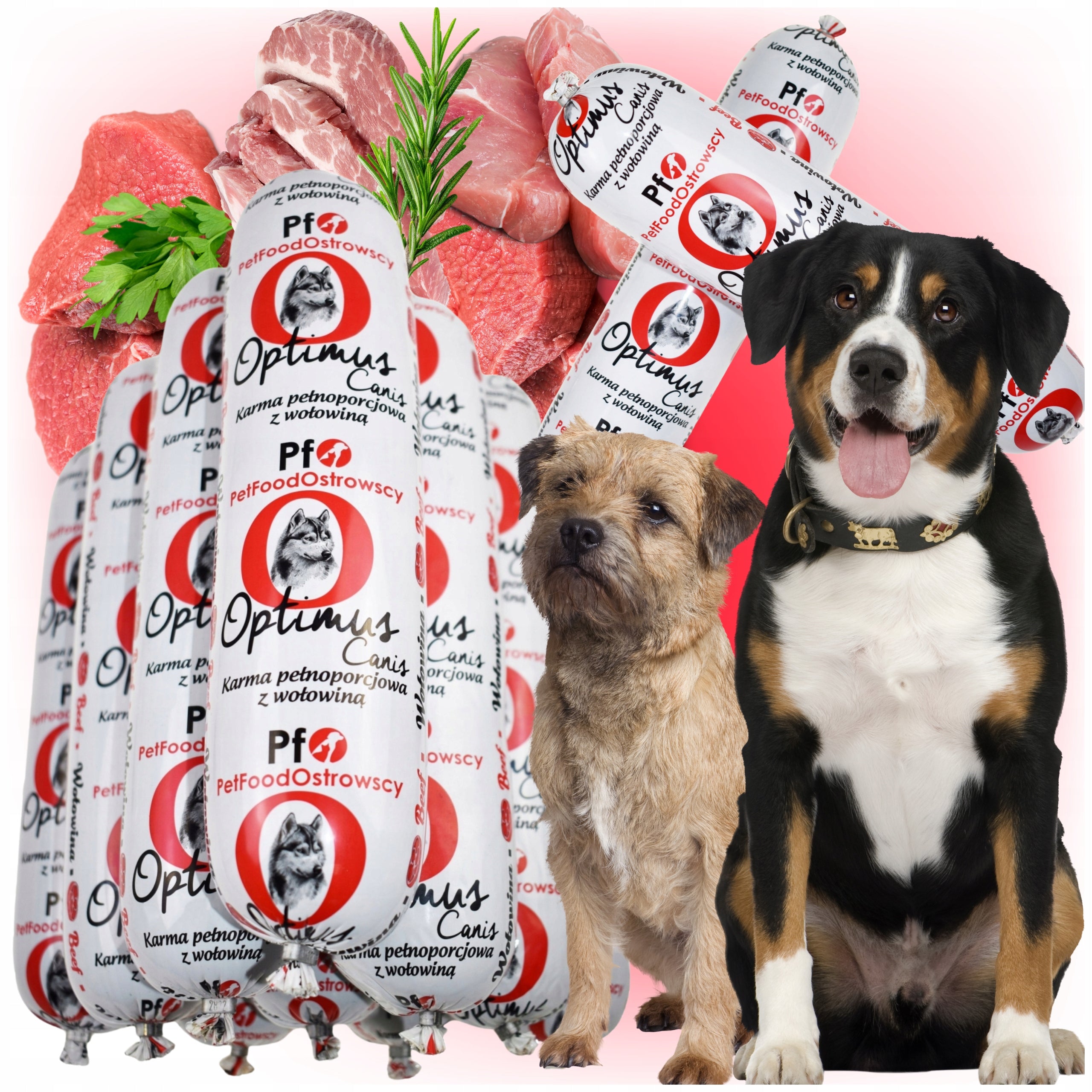 Package Wet Food Optimus Canis 10x900g Meat Bar for Adult Dogs