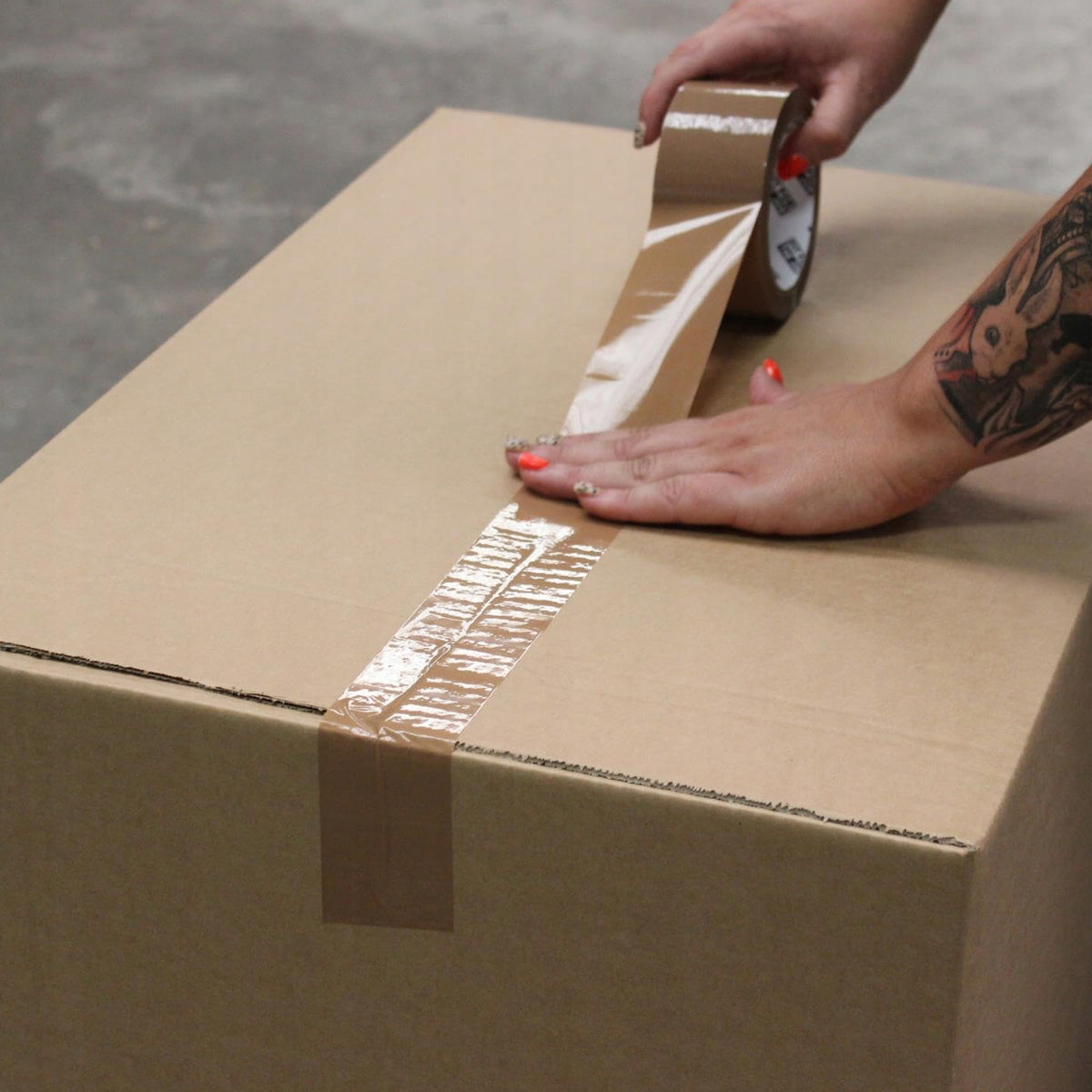 Packing Adhesive Tape SMART Acrylic 48 x 45 y Strong Brown Acrylic Packaging status original