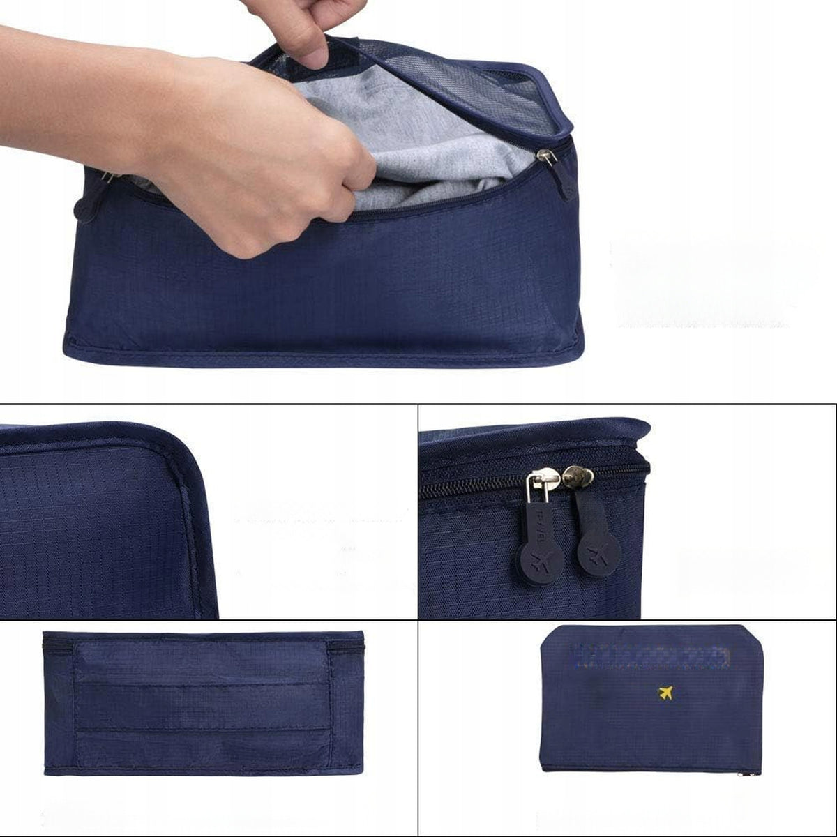 Packing Bags Travel Organizer Set of 8 Blue Color blue