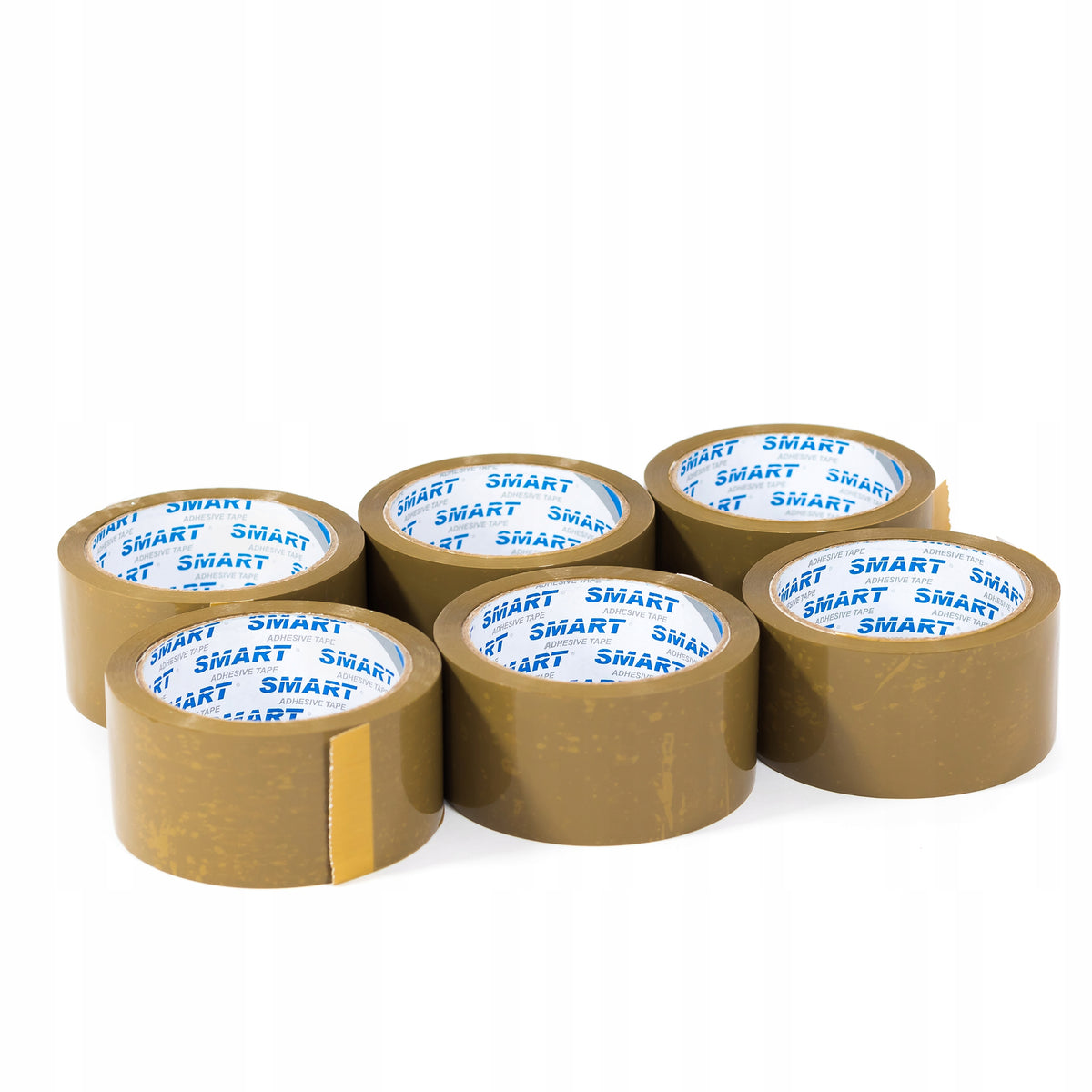 Packing Tape Adhesive 48/50y Brown Self Adhesive Smart Strong 6pcs