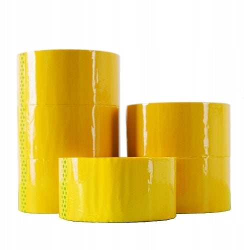 Packing Tape Adhesive 48mm/45m Acrylic Yellow 6pcs