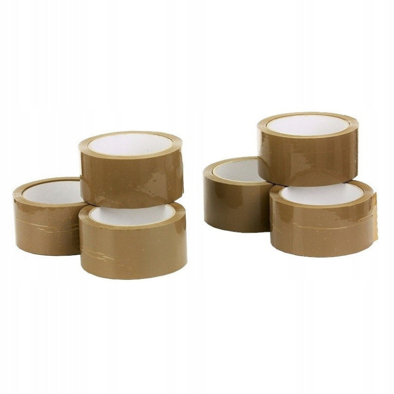 Packing Tape Brown Acrylic 48mm/66y Smart x6