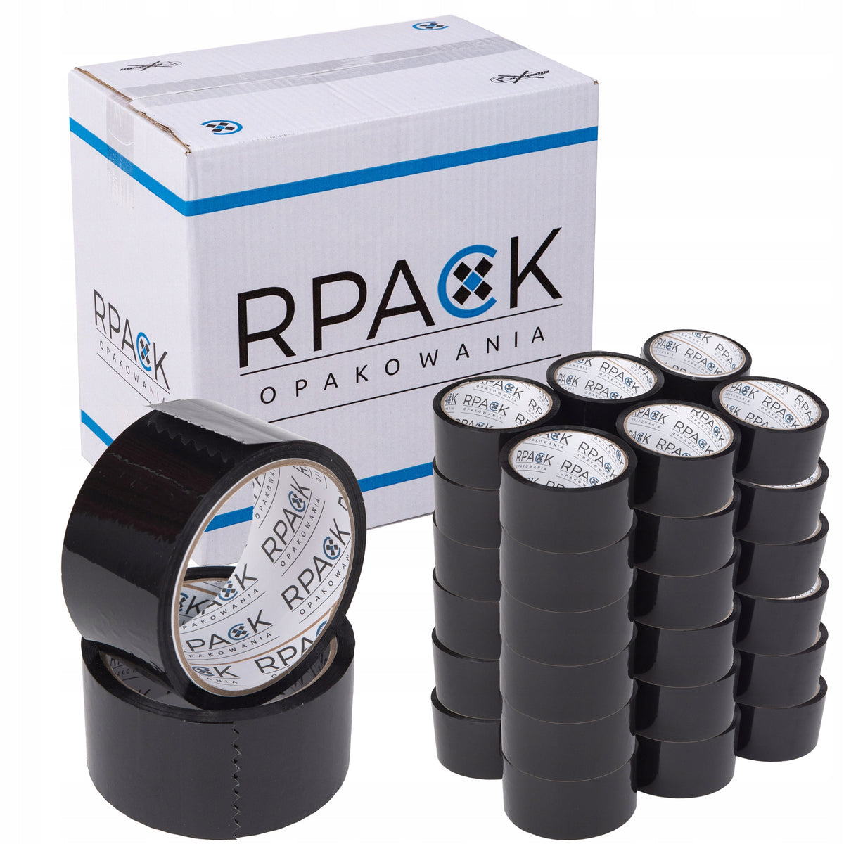 Packing Tape Colorful Black 48mm x 50y Strong Adhesive RPACK 36 Pcs
