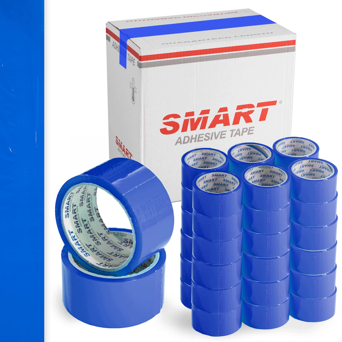 Packing Tape Colorful Blue 48mm x 50y Strong Adhesive SMART 36 Pcs