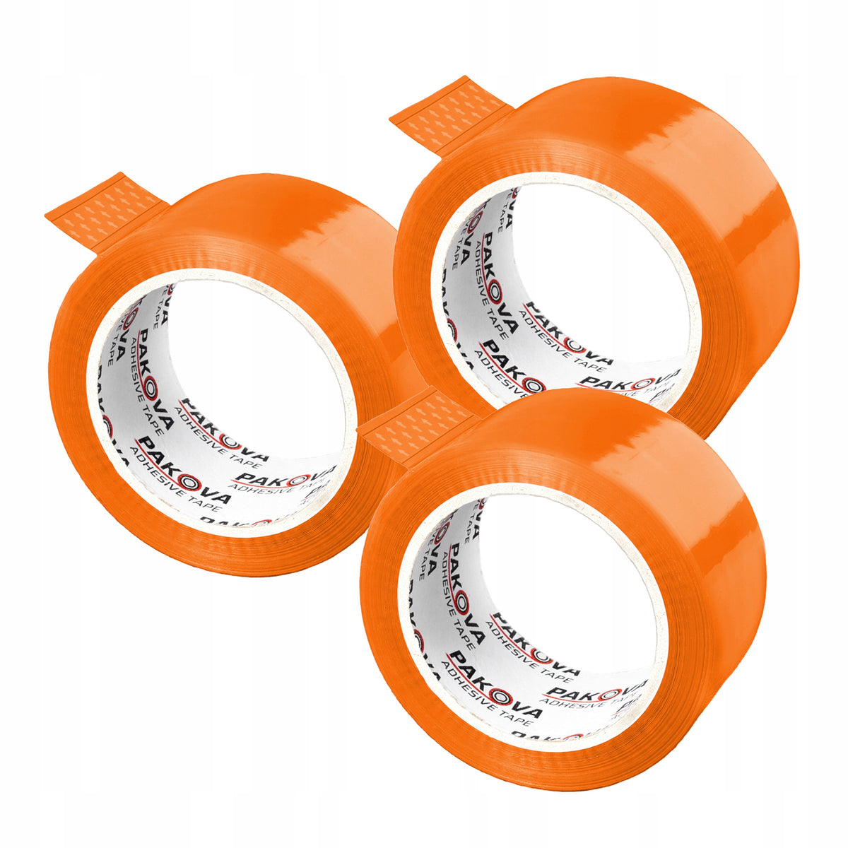 Packing Tape ORANGE 48/100y Colorful Adhesive PAKOVA Set