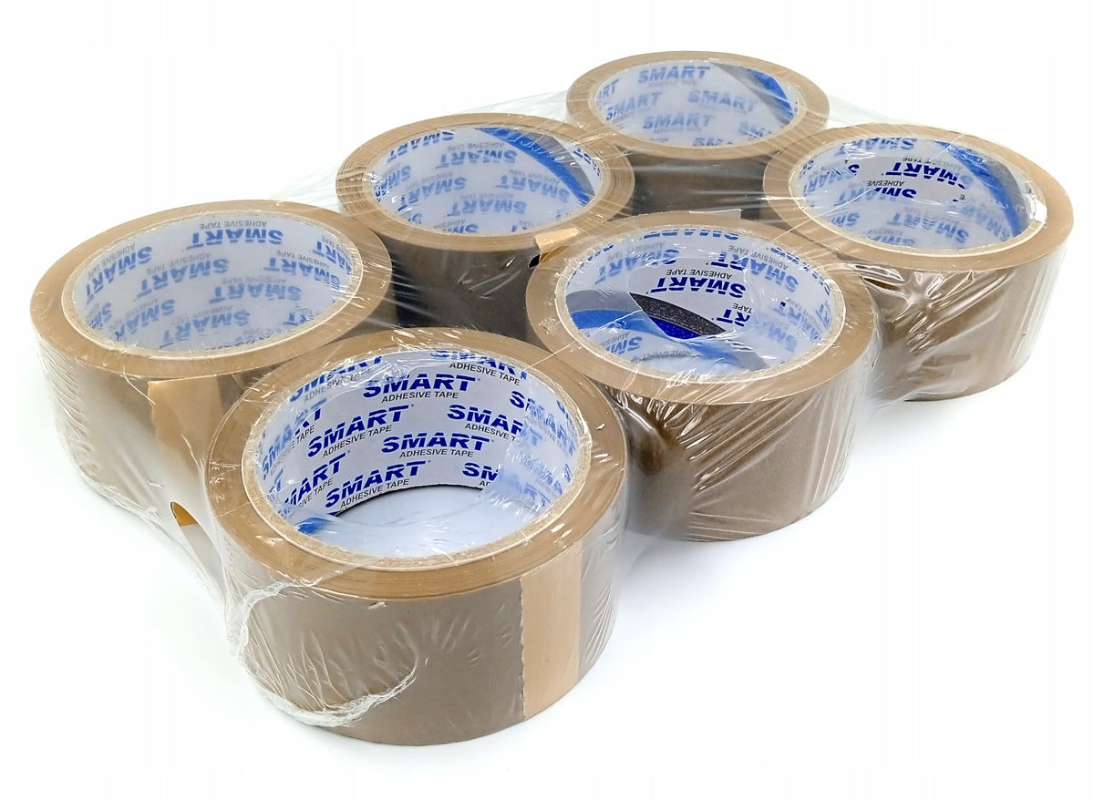 Packing Tape Rubber Smart Brown 48x60 CARTON Brand Smart