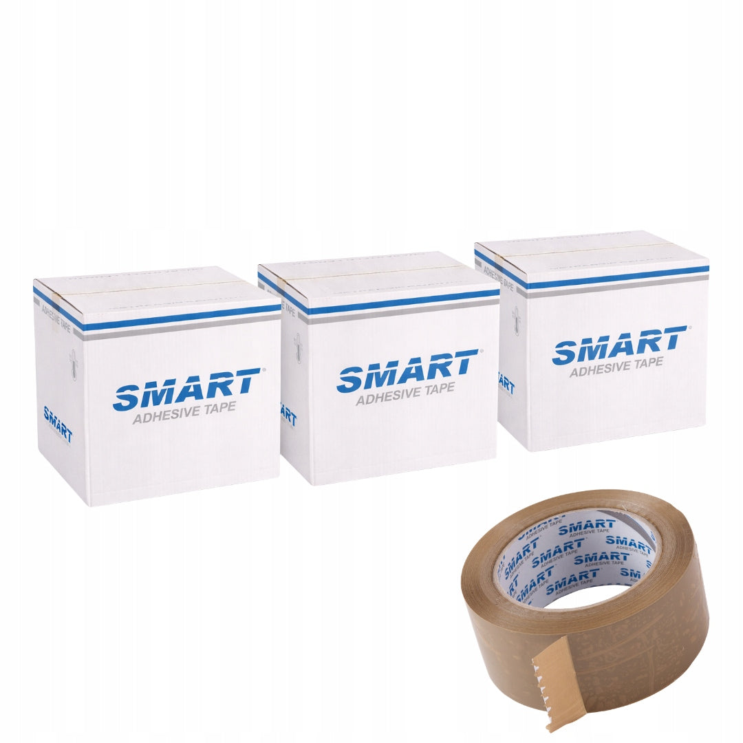 Packing Tape SMART SOLVENT Brown 48mm x 132y 108 pcs 3 Cartons