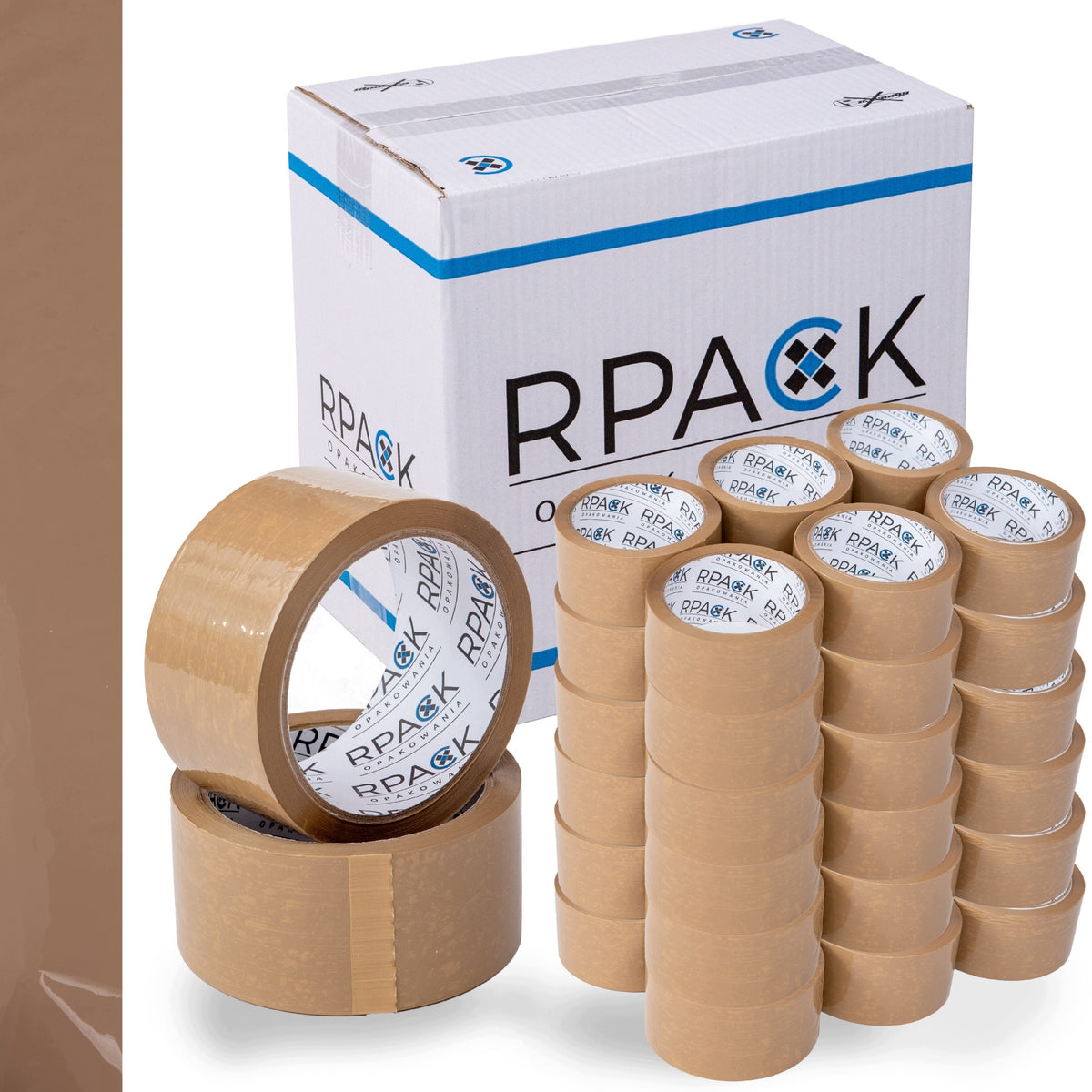 Packing Tape SOLVENT Brown 48mm x 66y Strong Adhesive RPACK 36 pcs