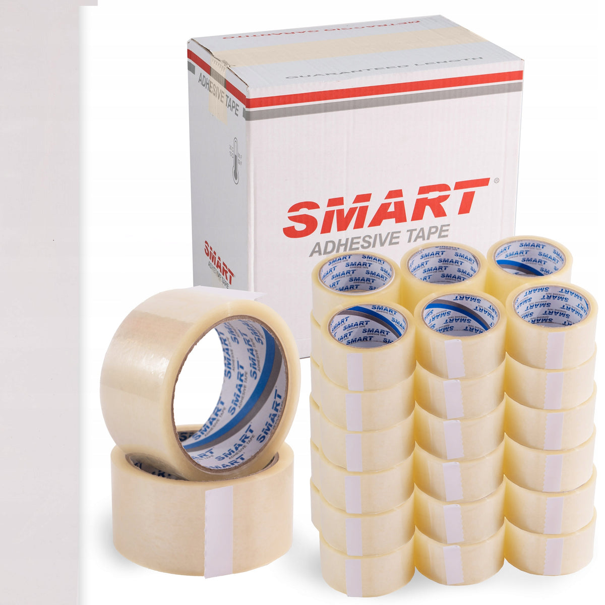 Packing Tape Transparent SMART 48mm 66y 60m Strong Adhesive Carton 36 Pcs