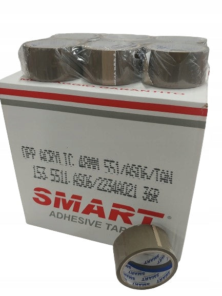 Packing adhesive tape SMART brown acrylic 36 ROLLS CARTON Brand Smart