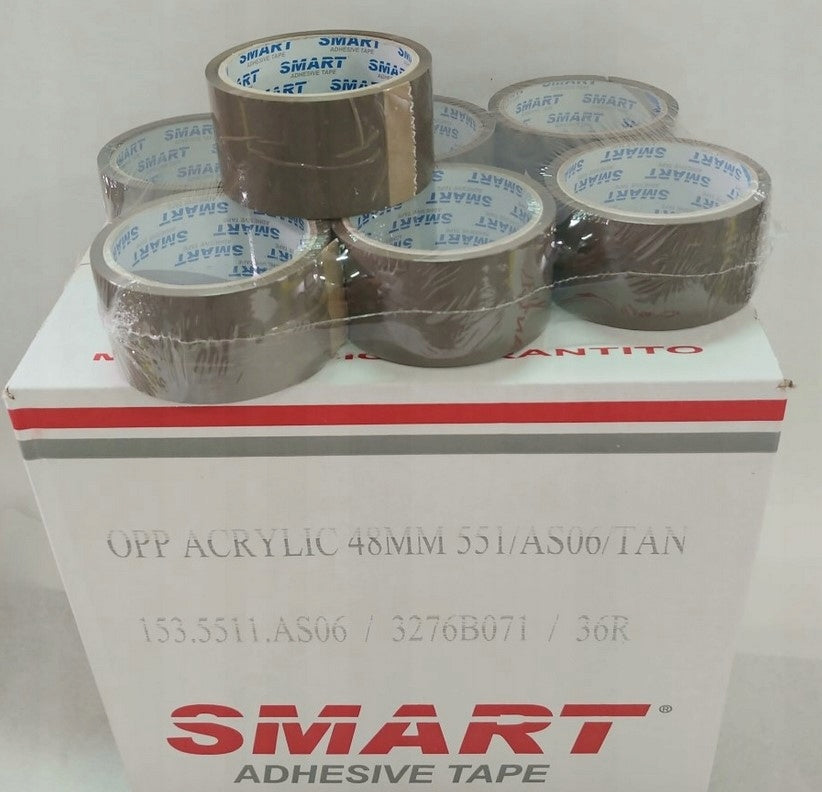 Packing adhesive tape SMART brown acrylic Width 48 mm
