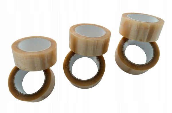 Packing adhesive tape rubber solvent 48/66y colorless STRONG 6 pcs.