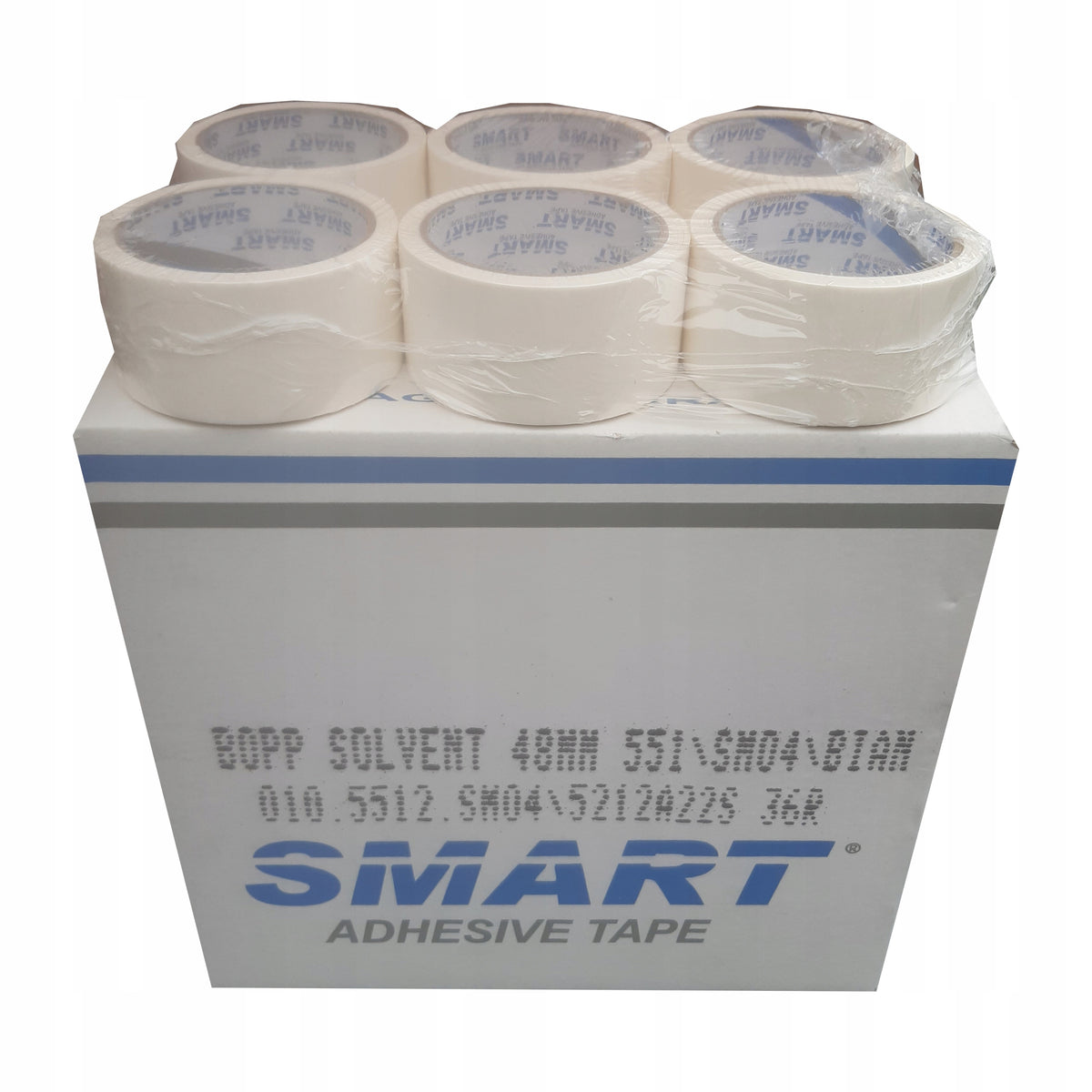 Packing tape 48x50 SMART strong rubber 48mm / 50y solvent white 36 rolls