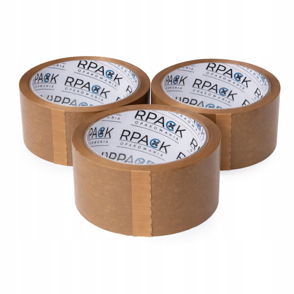 Packing tape 48x66y brown, brown Rubber 48/60m SOLVENT 3 pcs