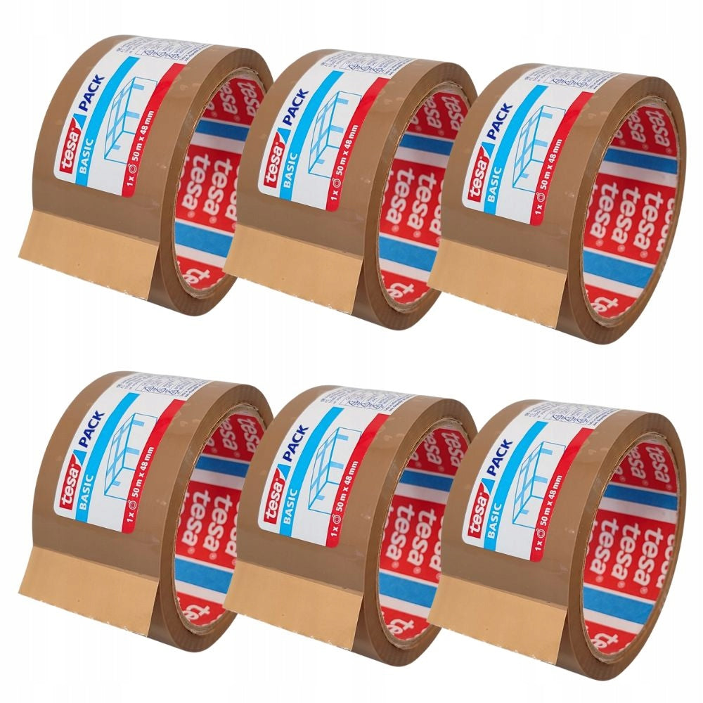 Packing tape 50m x 48mm brown STRONG for TESA packaging 6pcs