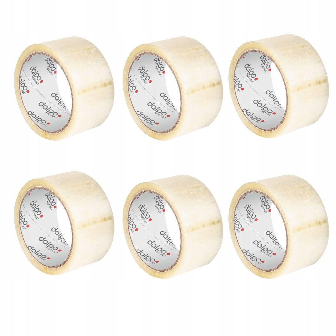 Packing tape DALPO 48/60 rubber transp. 6 pcs.