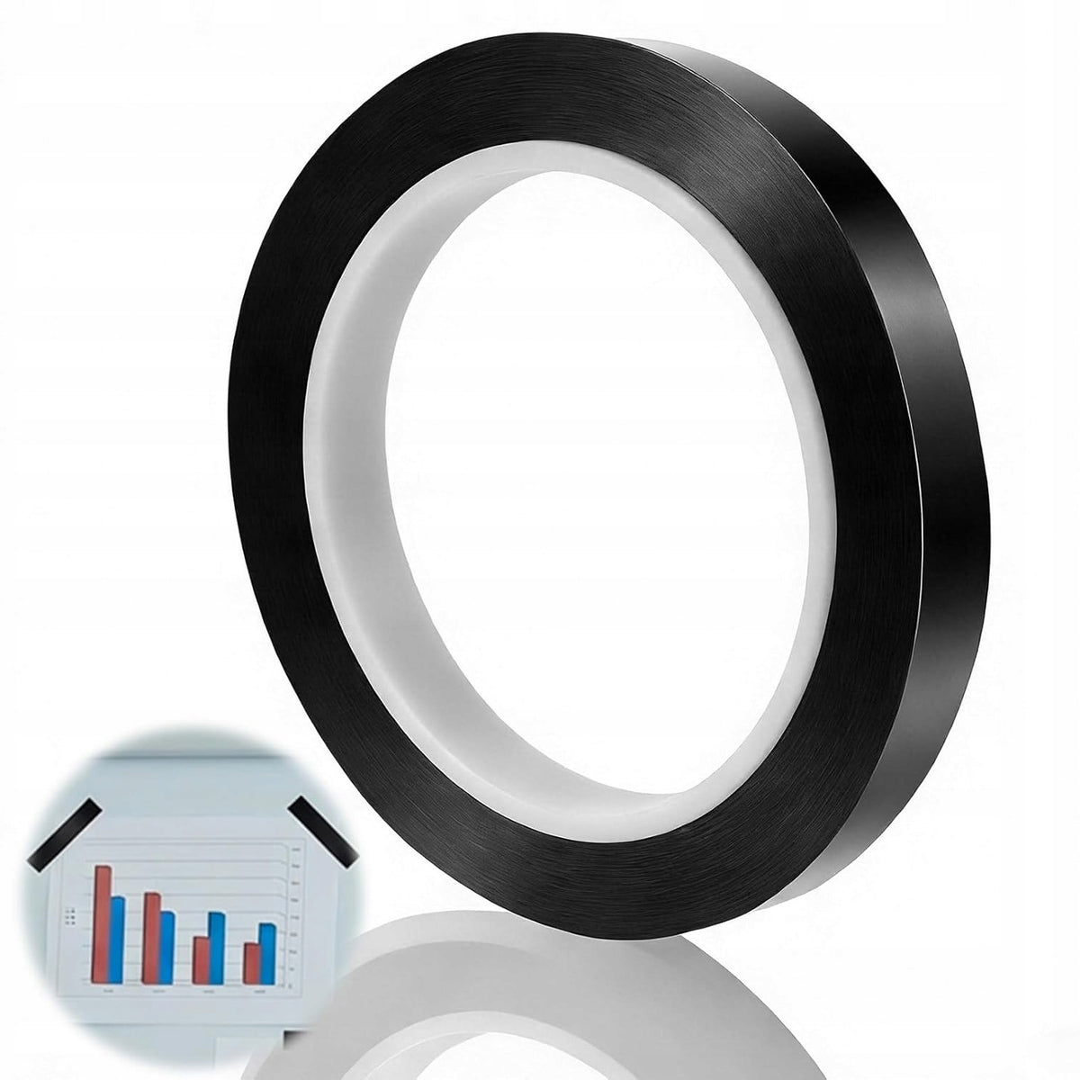 Packing tape Domus black width 12 mm length 66 m 1 pc.