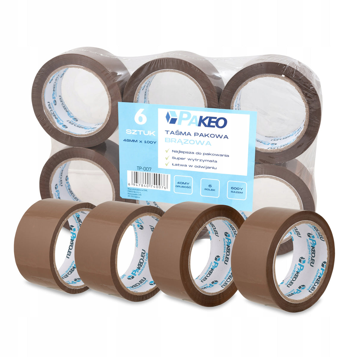 Packing tape PAKEO 48/100 adhesive Brown Brand Pakeo