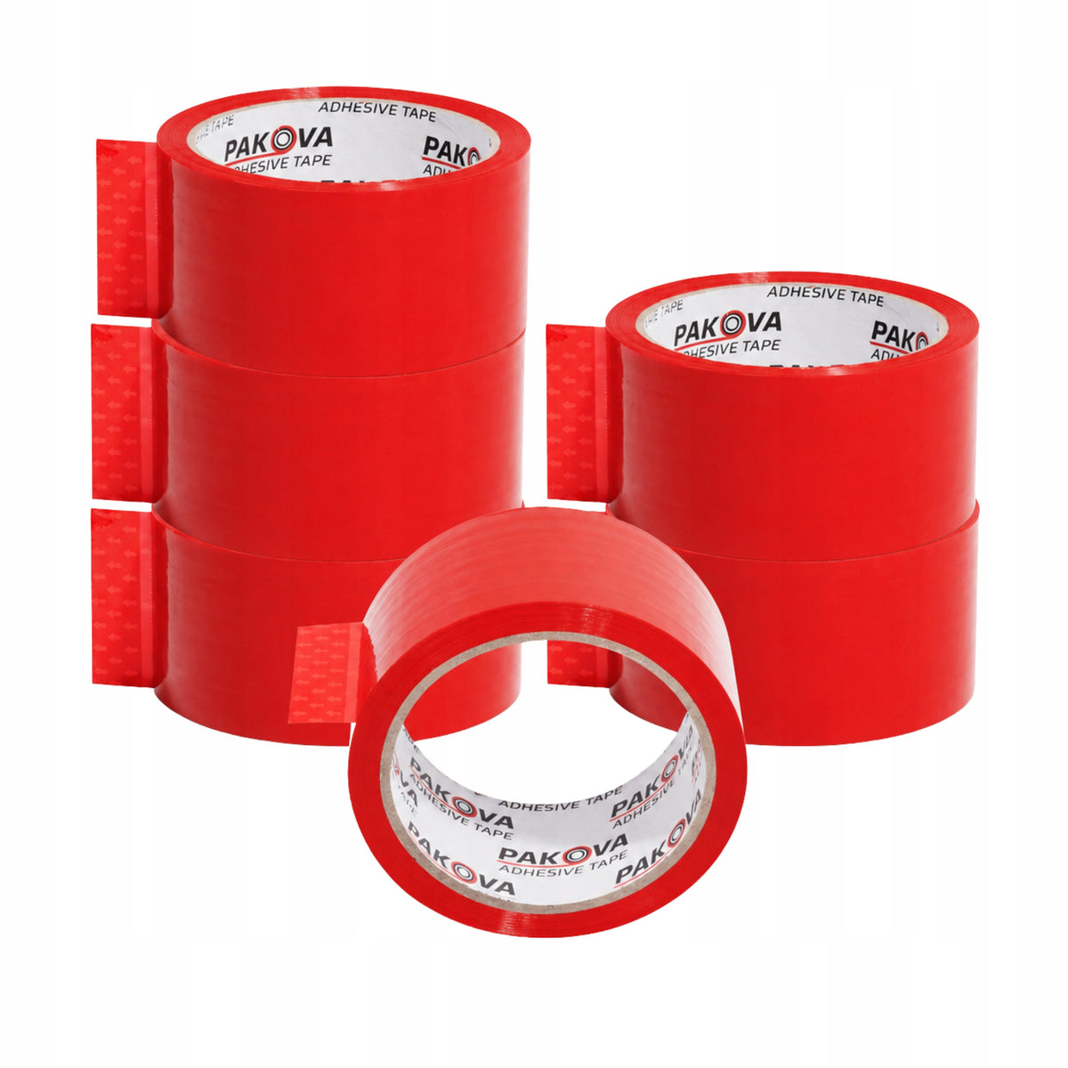 Packing tape PAKOVA 48/100 RED 6 pieces