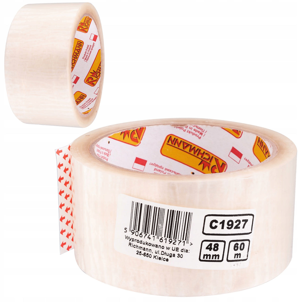 Packing tape RICHMANN colourless 48mm x 60m transparent adhesive packing