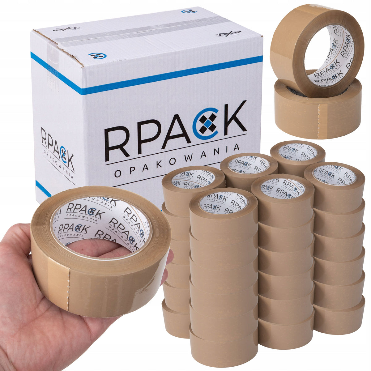 Packing tape RPACK 48x120m brown, brown, SOLVENT Rubber 36 pcs