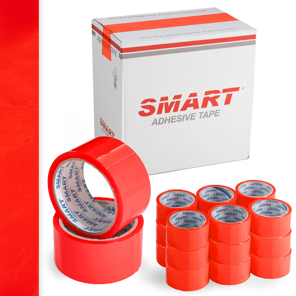 Packing tape SMART RED 48x45m, RED, adhesive, STRONG, 48/50y 18pcs.