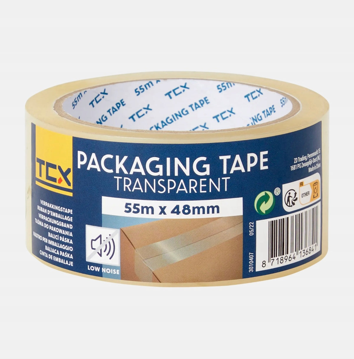 Packing tape Smart colourless 48 mm length 55M silent when unrolling Brand Smart