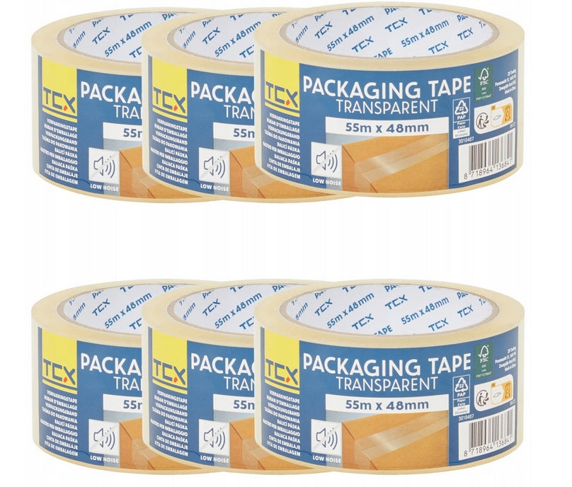 Packing tape Smart colourless 48 mm length 55M silent when unrolling