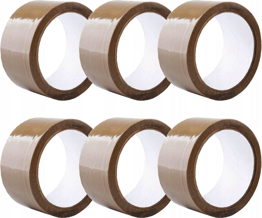 Packing tape acrylic brown 48/66 6pcs