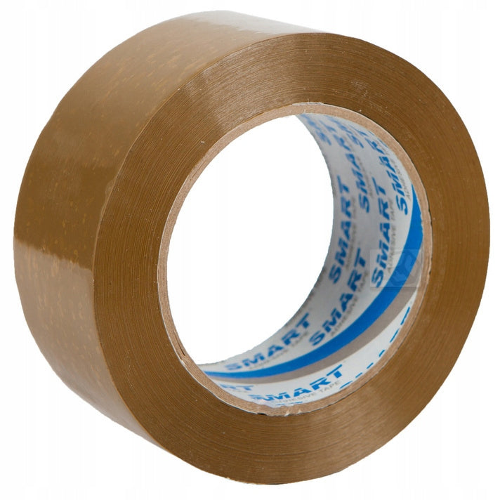 Packing tape transparent self-adhesive SOLVENT 48x132m brown