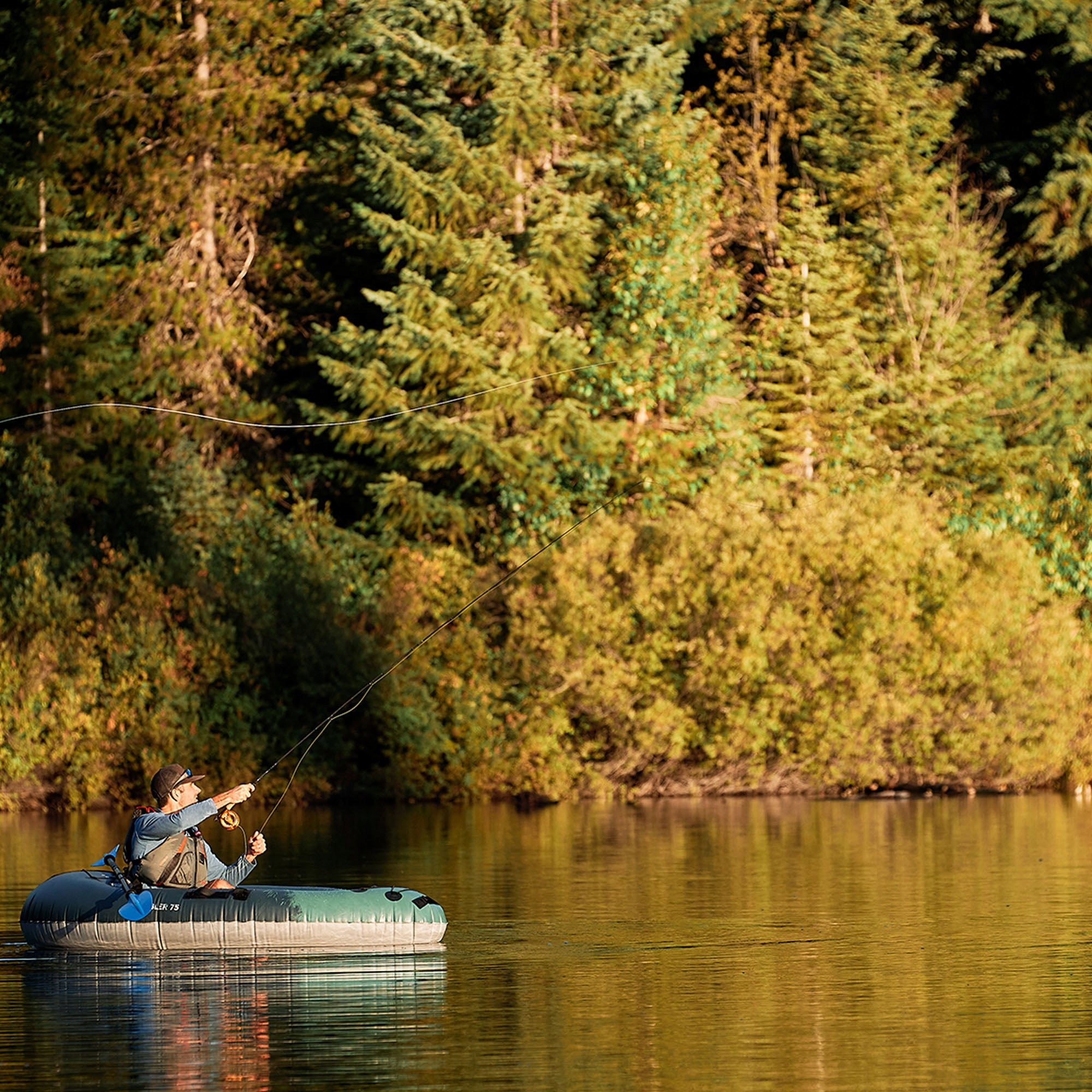 Packraft Aquaglide Backwoods Angler 75 Material pneumatic