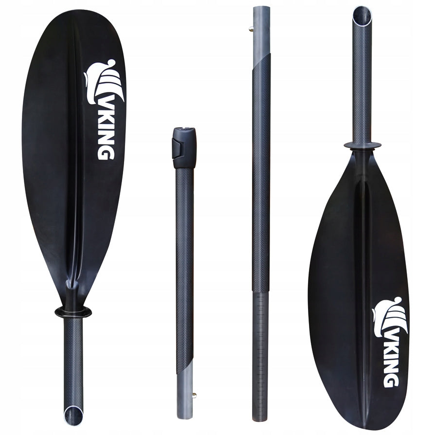 Packraft paddle folding four-piece carbon adjustable 215-230 without slack