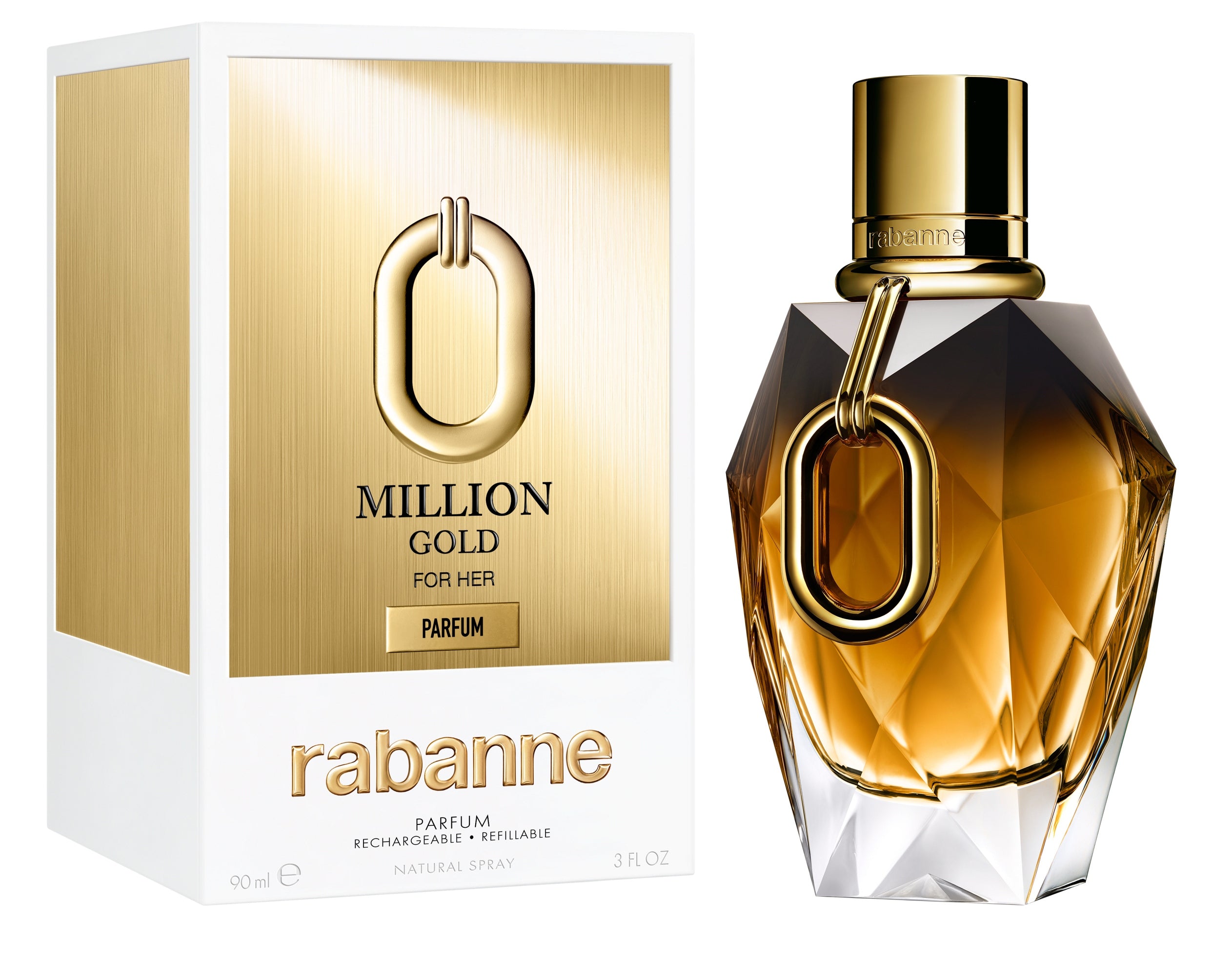 Paco Rabanne Million Gold For Her 90ml EDP Perfumed Water Fragrance Women Packaging status original