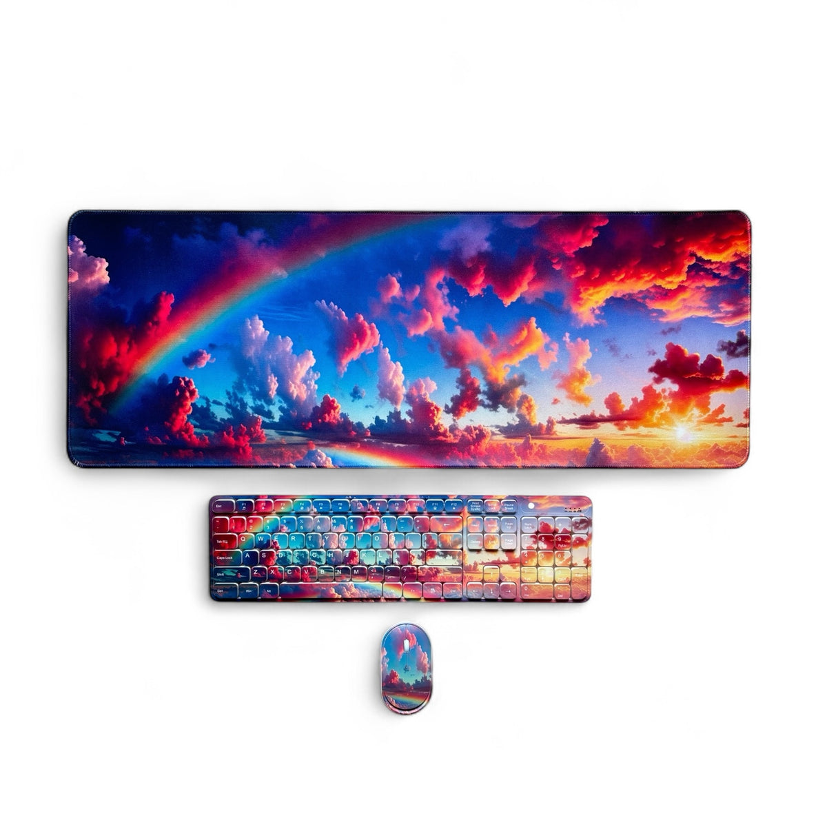 Pad + Mouse + Keyboard Wireless Membrane Printed QWERTY