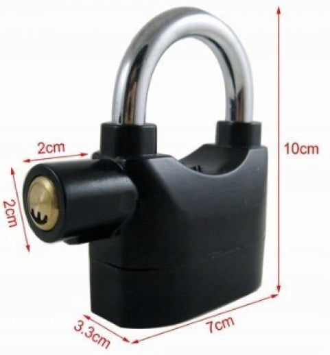 Padlock with alarm 110 dB loud alarm lock motor bike for garage gate Kind alarm