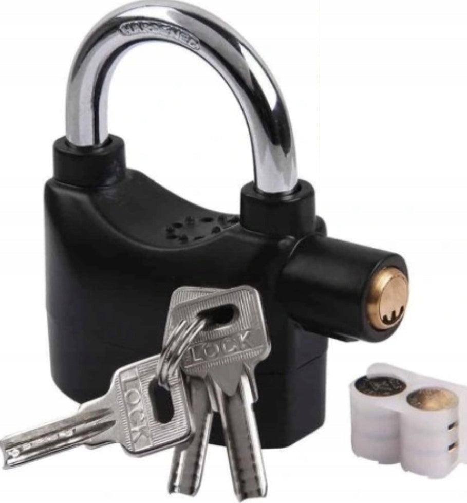 Padlock with alarm 110 dB loud alarm lock motor bike for garage gate Manufacturer code AF03424