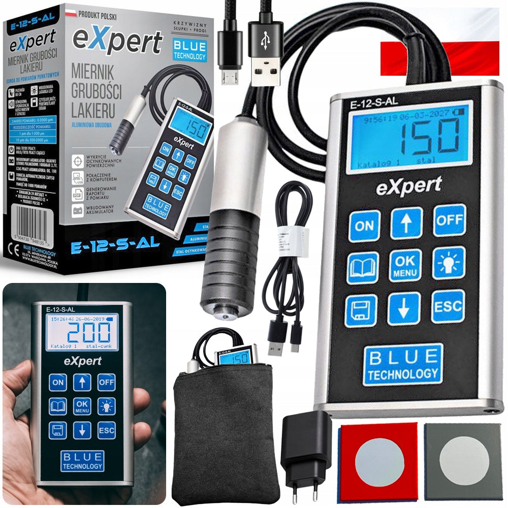 Paint Thickness Meter Sensor Tester E-12-S-AL Steel Aluminum Zinc PRO