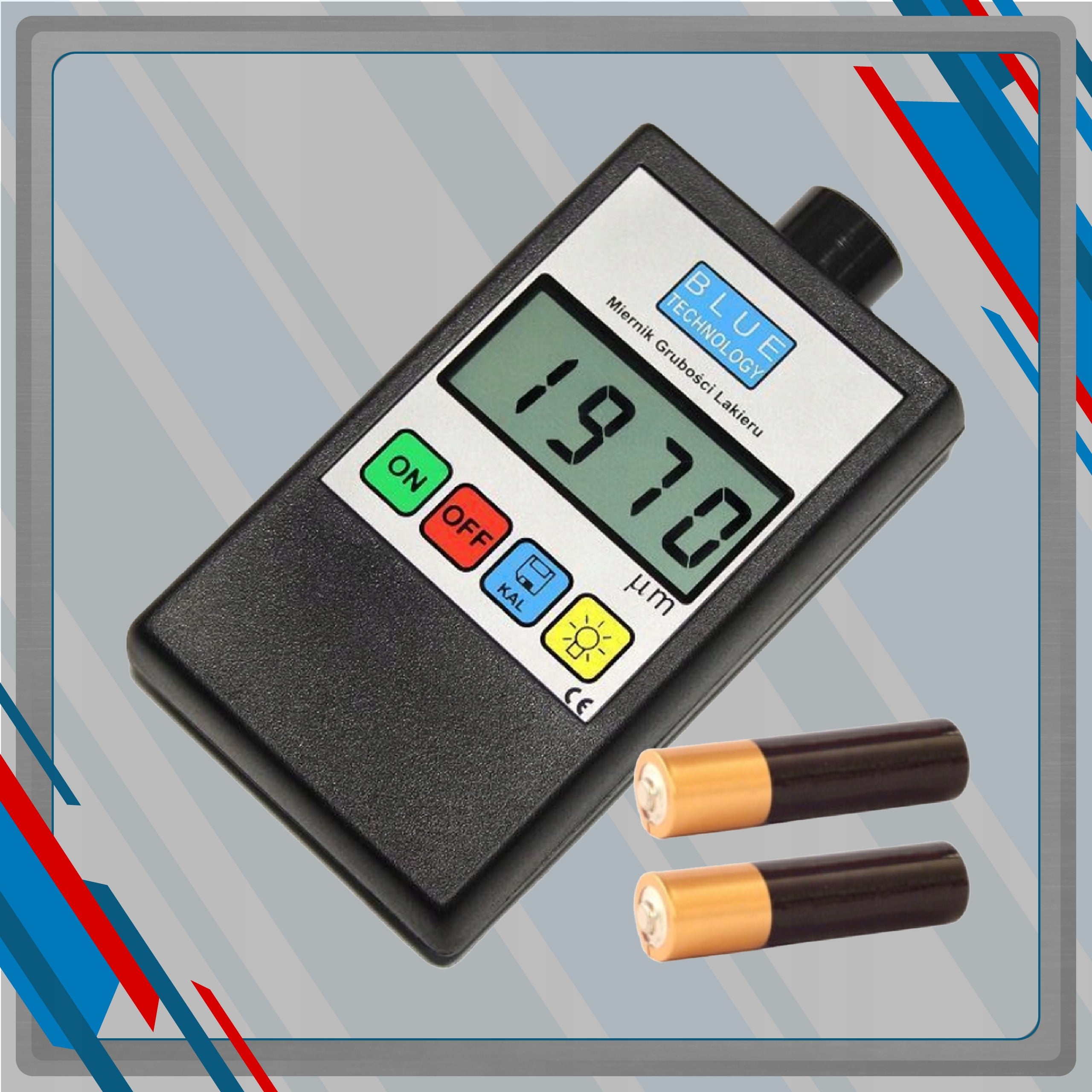 Paint thickness gauge Tester galvanized steel Polish with battery Blue Technology Brand Blue Technology