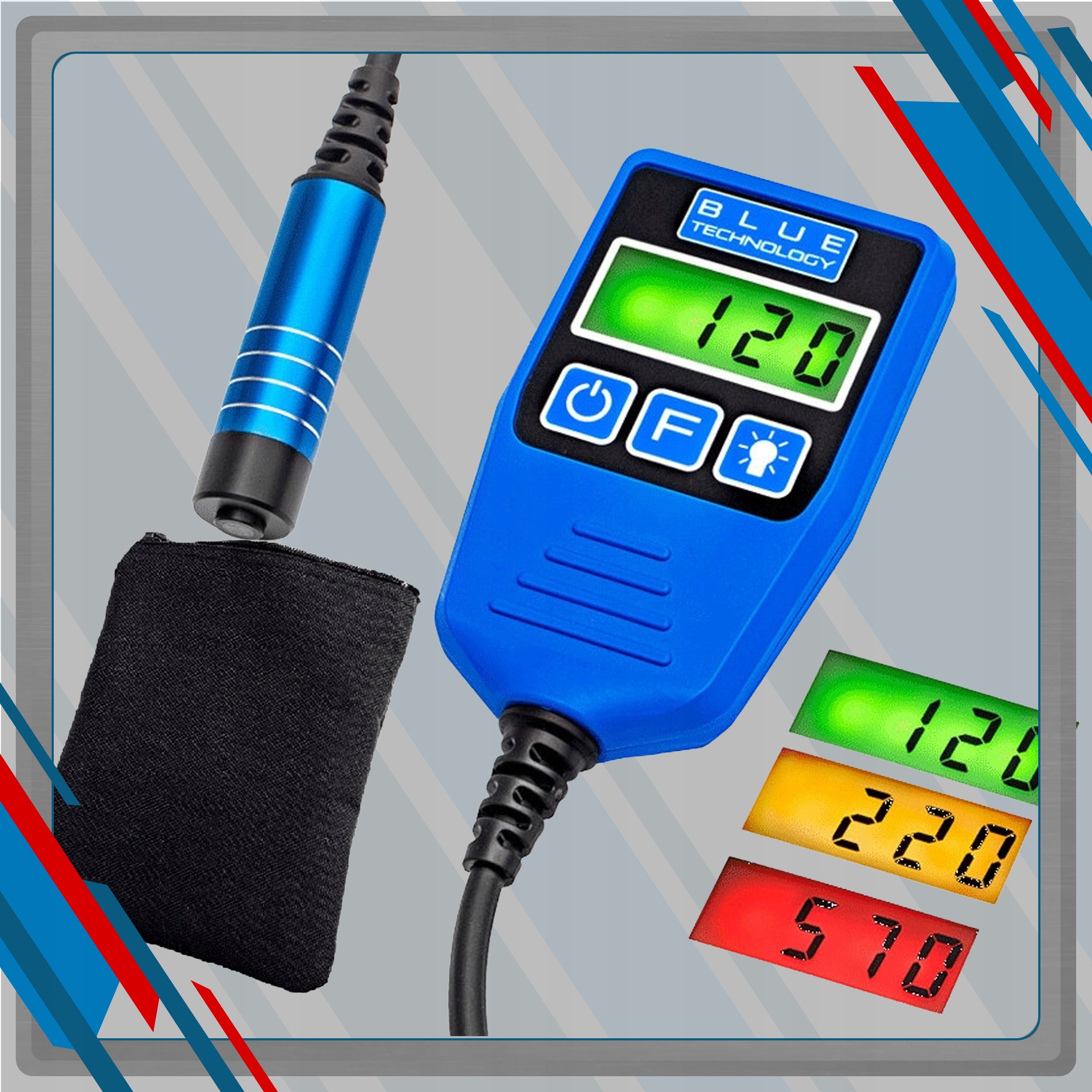 Paint thickness gauge tester galvanized steel aluminum batteries Polish Manufacturer code DX-13-S-AL
