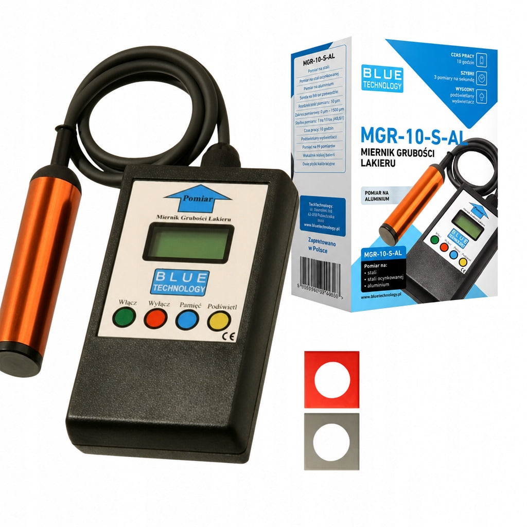 Paint thickness gauge with probe galvanized steel aluminum Polish for car